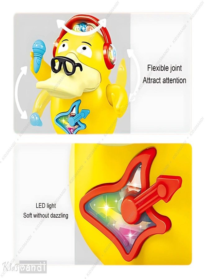 كيدز ماندي لعبة البطة الراقصة للأطفال من ماندي، مزودة بأضواء وأصوات، مجسم موسيقي، هدية مثالية لعيد ميلاد الأطفال - Image 4